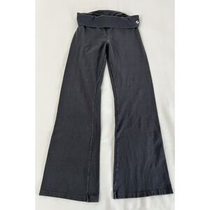Vintage Softer Waist‎ Fold  Pants Flare Black Sz Large Juniors Y2K